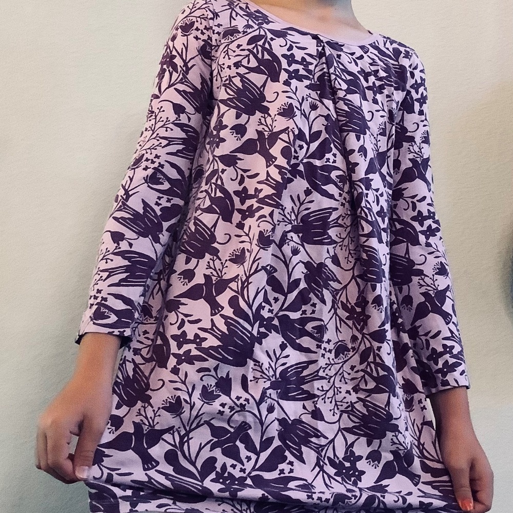 Tea Collection Leafy Dress With Birds